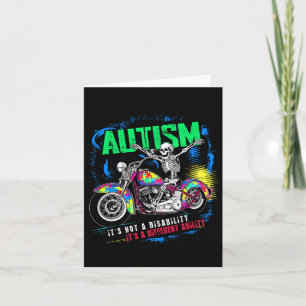 Tarjeta Autismo del rompecabezas del rompecabezas del moto