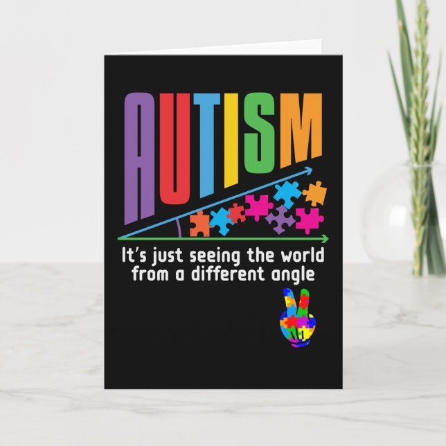 Tarjeta Autismo Es Solo Ver El Mundo Desde Un Ángulo Difer (Anverso)