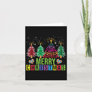 Tarjeta Autismo Feliz Árbol de Navidad Matanza de búfalo j