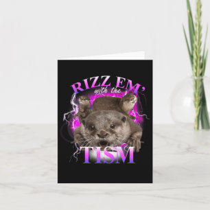 Tarjeta Autismo Gracioso Rizz Em Con El Meme De Tismo Auti