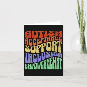 Tarjeta Autismo Inclusión Aceptación Apoyo Empoderamiento
