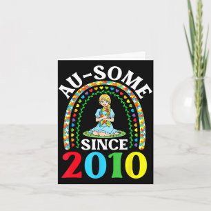 Tarjeta Autismo increíble ausome desde 2010 feliz 16
