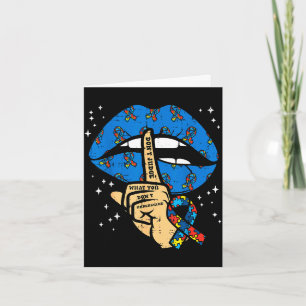 Tarjeta Autismo labio no juzgues cinta asd conciencia apoy