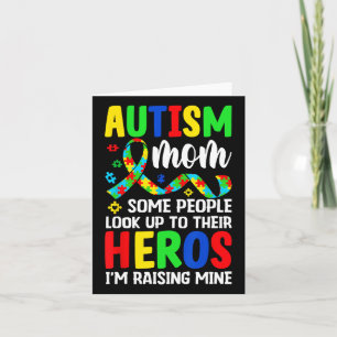 Tarjeta Autismo Mamá Algunas personas miran a los héroes q
