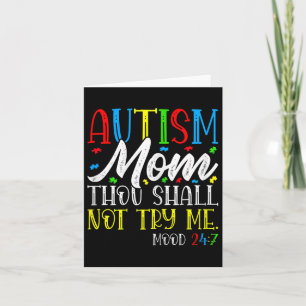 Tarjeta Autismo Mamá No Me Intentarás - Autismo Aviso