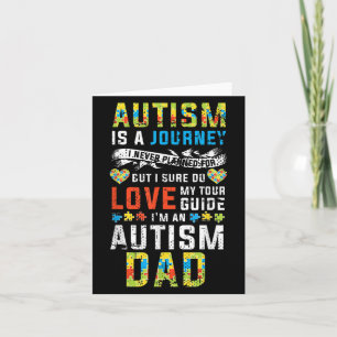 Tarjeta Autismo masculino cita viaje de papá