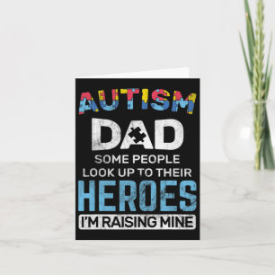 Tarjeta Autismo masculino papá autismo conciencia espectro