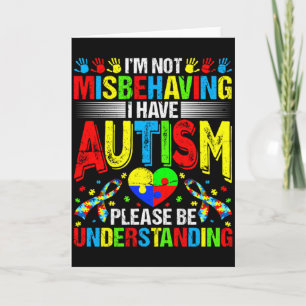 Tarjeta Autismo No Me Estoy Portando Mal Tengo Conciencia