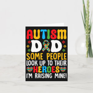 Tarjeta Autismo Papá Algunas Personas Miran Hacia Sus Héro