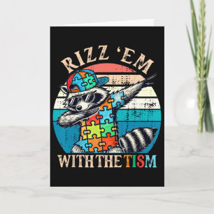 Tarjeta Autismo Rízzalos Con El Meme Del Tismo Mapache Aut