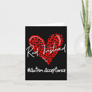 Tarjeta Autismo - Rojo en cambio - Aceptación, no concienc