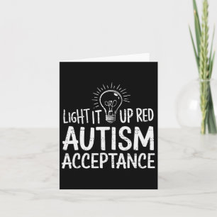 Tarjeta Autismo - Rojo en cambio - Aceptación, no concienc