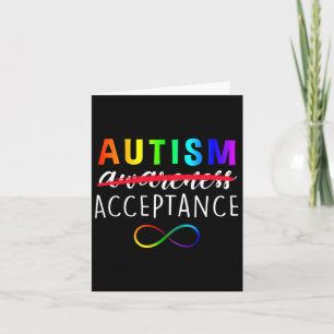 Tarjeta Autismo - Rojo En Cambio - Aceptación No Concienci