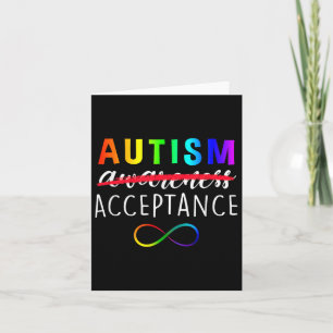 Tarjeta Autismo - Rojo En Cambio - Aceptación No Concienci