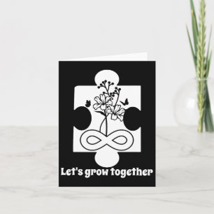 Tarjeta Autismo Rompecabezas florales Pieza Educación espe