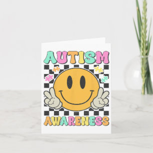 Tarjeta Autismo Sensibilización Niños Hombres Mujeres Sonr