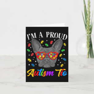 Tarjeta Autismo Tío Bulldog Francés Gles De Rompecabezas D