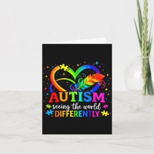 Tarjeta Autismo viendo el mundo de manera diferente autism