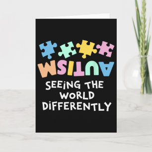 Tarjeta Autismo Viendo El Mundo De Manera Diferente Concie