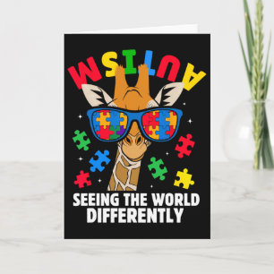 Tarjeta Autismo Viendo El Mundo De Manera Diferente Concie