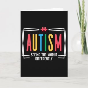 Tarjeta Autismo Viendo El Mundo De Manera Diferente Concie