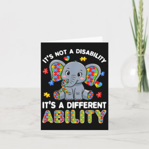 Tarjeta Autista Diferente Habilidad Autismo Conciencia Ele