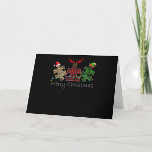 Tarjeta Autista   Feliz Navidad Rompecabezas de Autismo