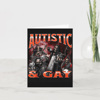 Tarjeta Autista Y Gay Divertido Esqueleto Duro Meme Bootle