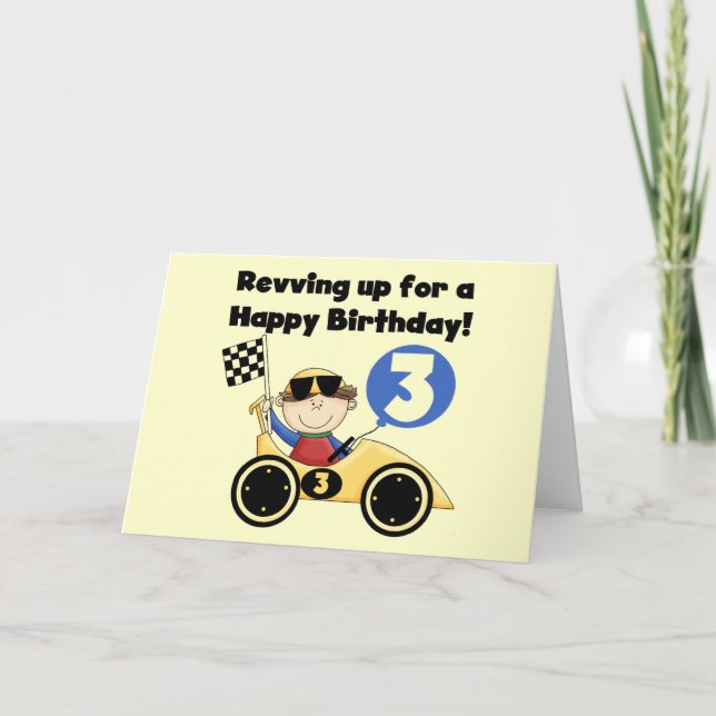 Tarjeta Auto de la raza amarilla camisetas y regalos de te (Anverso)
