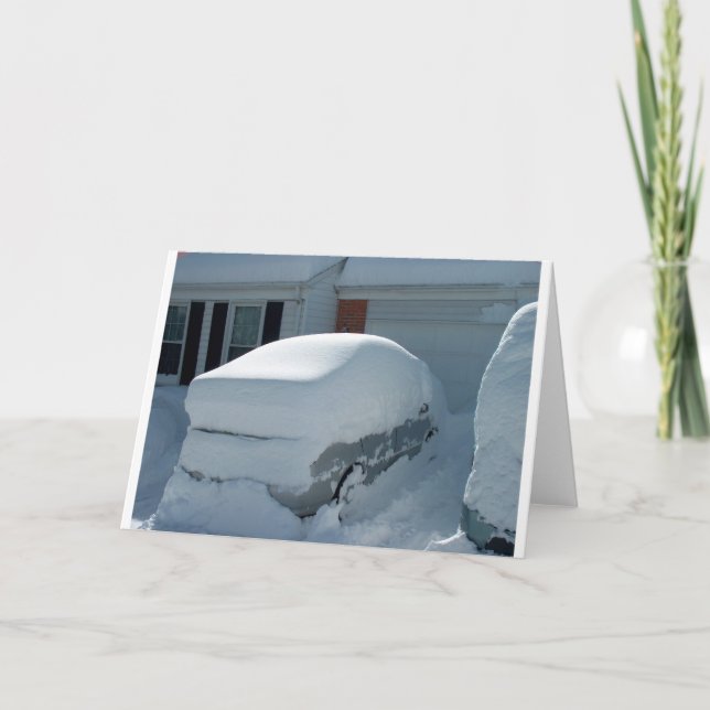 Tarjeta "Auto de nieve" encima del auto. Blizzard 2010 (Anverso)