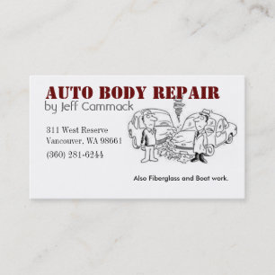 Tarjeta auto del cuerpo