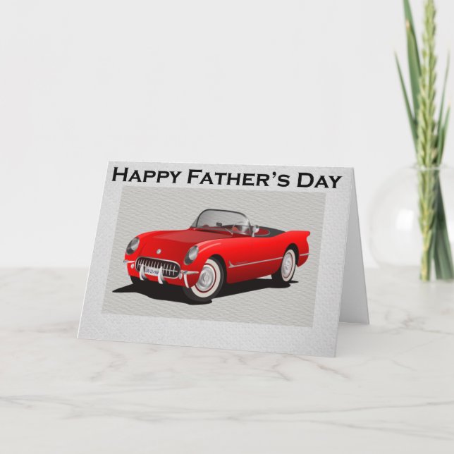 Tarjeta Auto Deportivo Convertible del Día del Padre (Anverso)