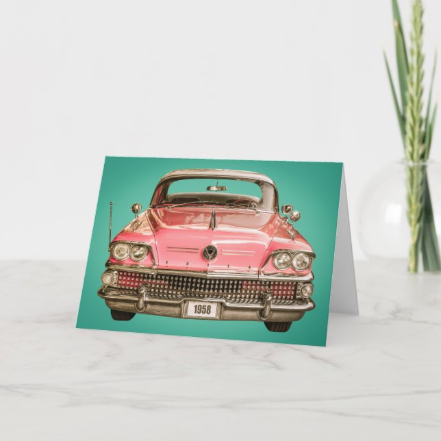 Tarjeta Auto tClassic Buick del siglo 1958 (Anverso)