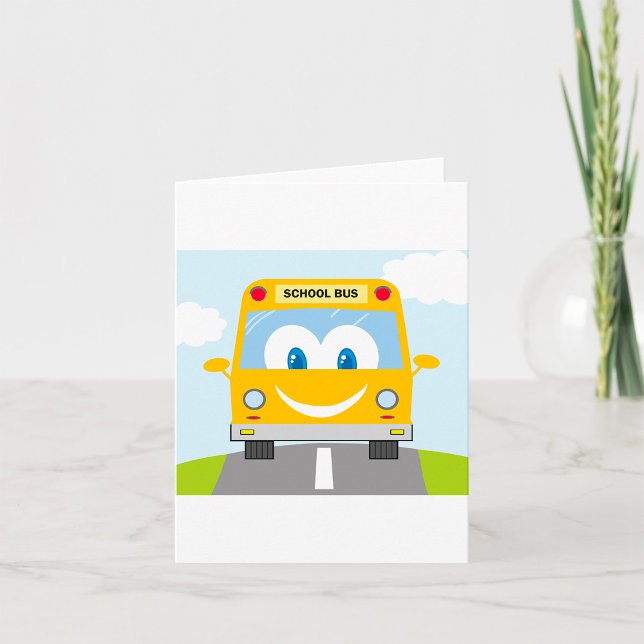 Tarjeta Autobús Escolar Amarillo Sonriente (Subido por el creador)