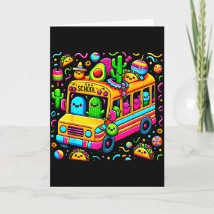 Tarjeta Autobús Escolar Divertido Clase Cinco De Mayo Prof