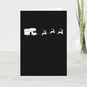 Tarjeta Autocaravana Trineo de Santa Regalo de Navidad