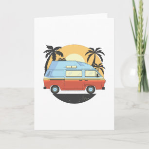 Tarjeta Autocaravana Vintage Regalo Retro