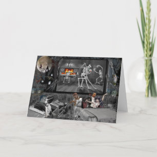 Tarjeta Autocinema frecuentado de Halloween