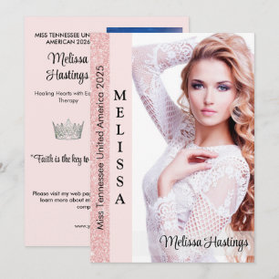 Tarjeta autográfica de concurso grande   Rosa Gold