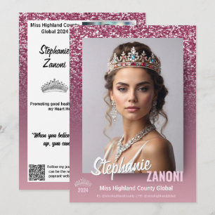 Tarjeta Autográfica de Raspberry Sparkle Pageant  
