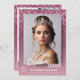 Tarjeta Autográfica de Raspberry Sparkle Pageant |