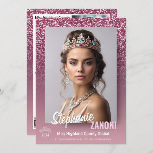 Tarjeta Autográfica de Raspberry Sparkle Pageant