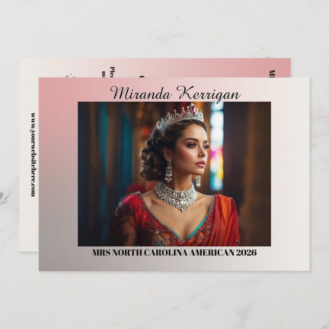 Tarjeta Autográfica del Concurso de Paisaje de Omb (Anverso / Reverso)