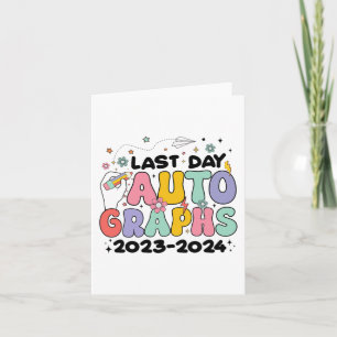 Tarjeta Autógrafos del Día 2023-2024 Retro Último Día de E