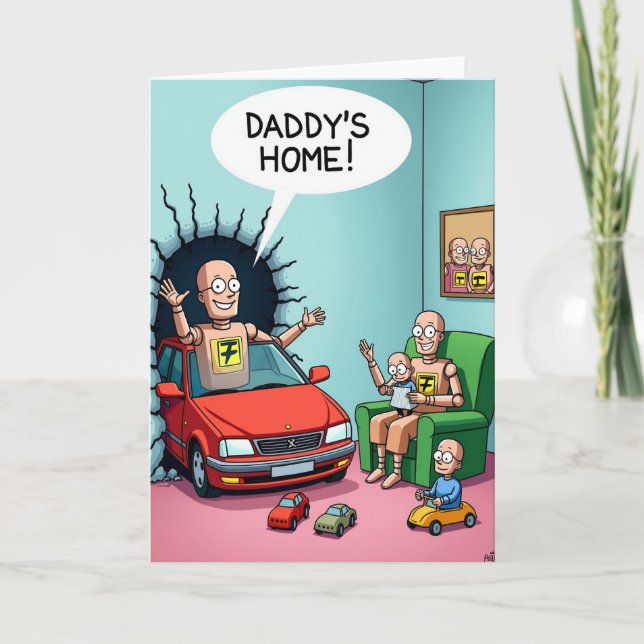 Tarjeta Automática del Día del Padre Alegre (Anverso)