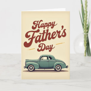 Tarjeta automática del Día del Padre color rojo vi