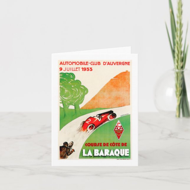 Tarjeta Automobile Club ~ Publicidad de coches de época (Anverso)