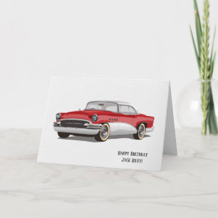 Tarjeta Automóvil Buick clásico para cumpleaños