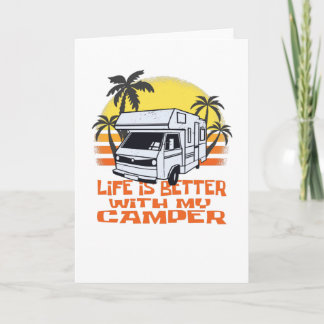Tarjeta Autophome divertida Camper - Camping Caravan