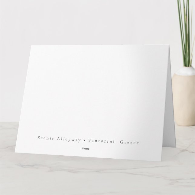 Tarjeta Autopista escénico de Santorini, Grecia (Reverso)